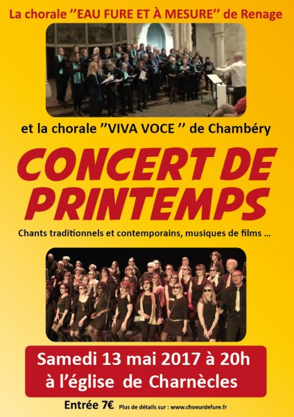 Chorale Viva Voce Chambéry - Groupe vocal choeur mixte adulte - Événements, actualités - article du blog - prochain concert le 18 mai 2017 Printemps